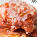 easy old fashioned fritters recipe using apples with text