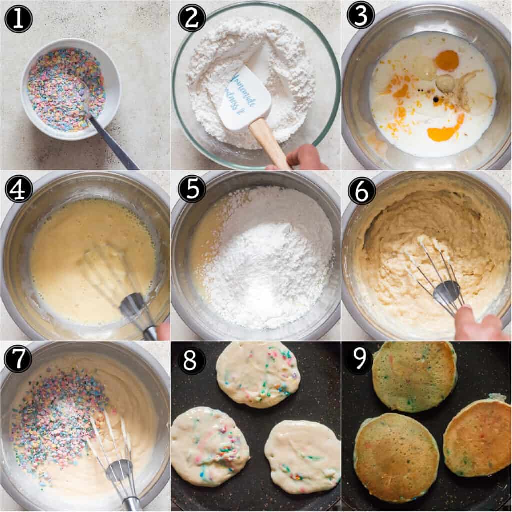 step by step instructions for birthday pancakes