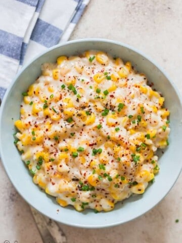 bowl of creamed corn