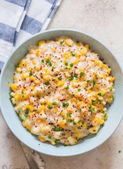 bowl of creamed corn