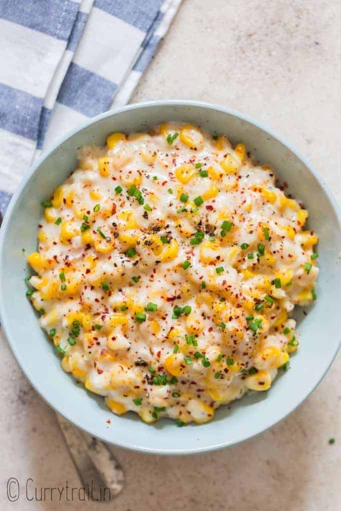 bowl of creamed corn