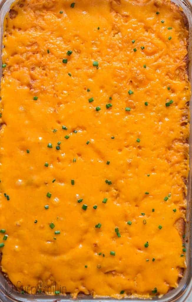 cheesy corn casserole recipe in casserole dish