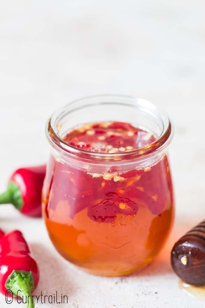 honey infused with hot peppers