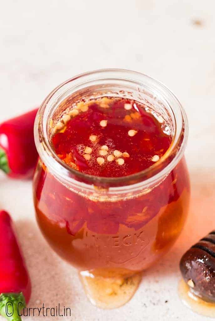 honey infused with hot peppers