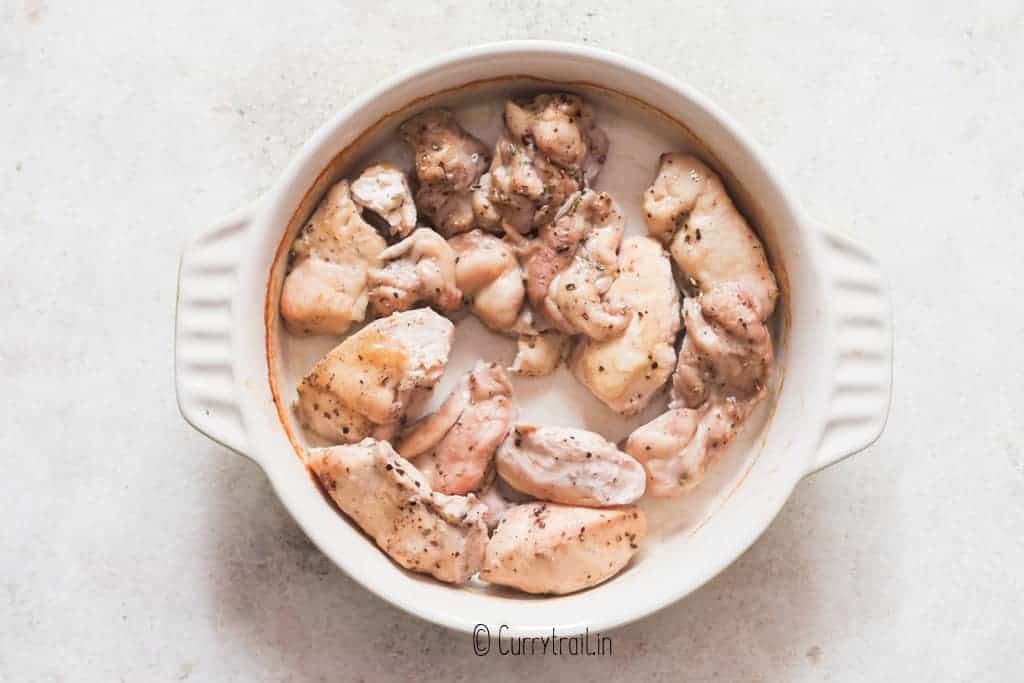 chicken cooked in oven