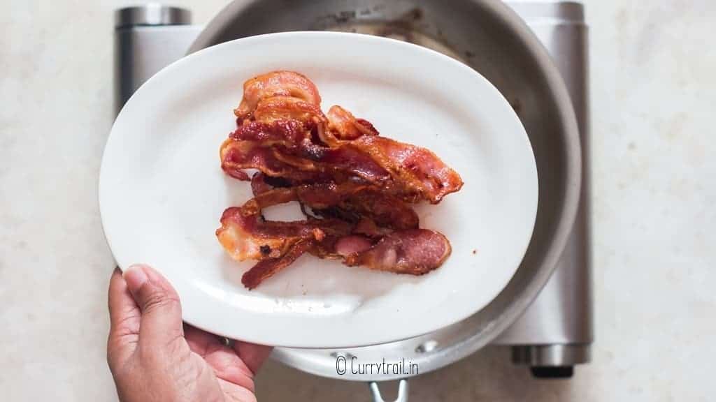 remove crispy bacon from pan