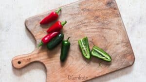 chopping jalapenos for jalapeno jelly recipe