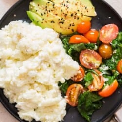 scrambled egg whites with veggies on plate