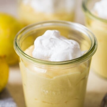 3 individual jars of lemon pudding