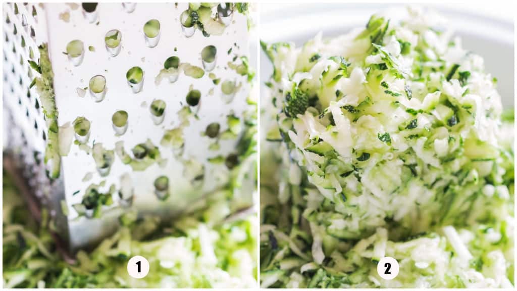 grating zucchini for brownie.