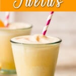 refreshing orange Julius served in glass with text overlay