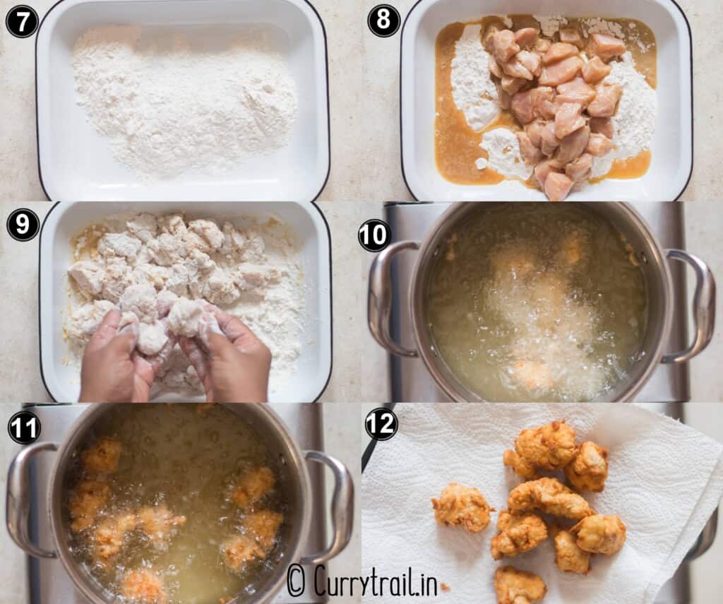 step by step pictorial of lemon chicken Chinese style