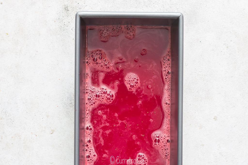 watermelon juice in a tray,