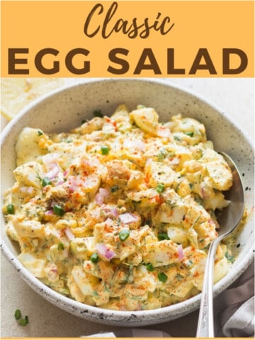 classic egg salad in bowl