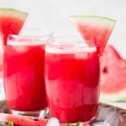 fresh watermelon juice in glass