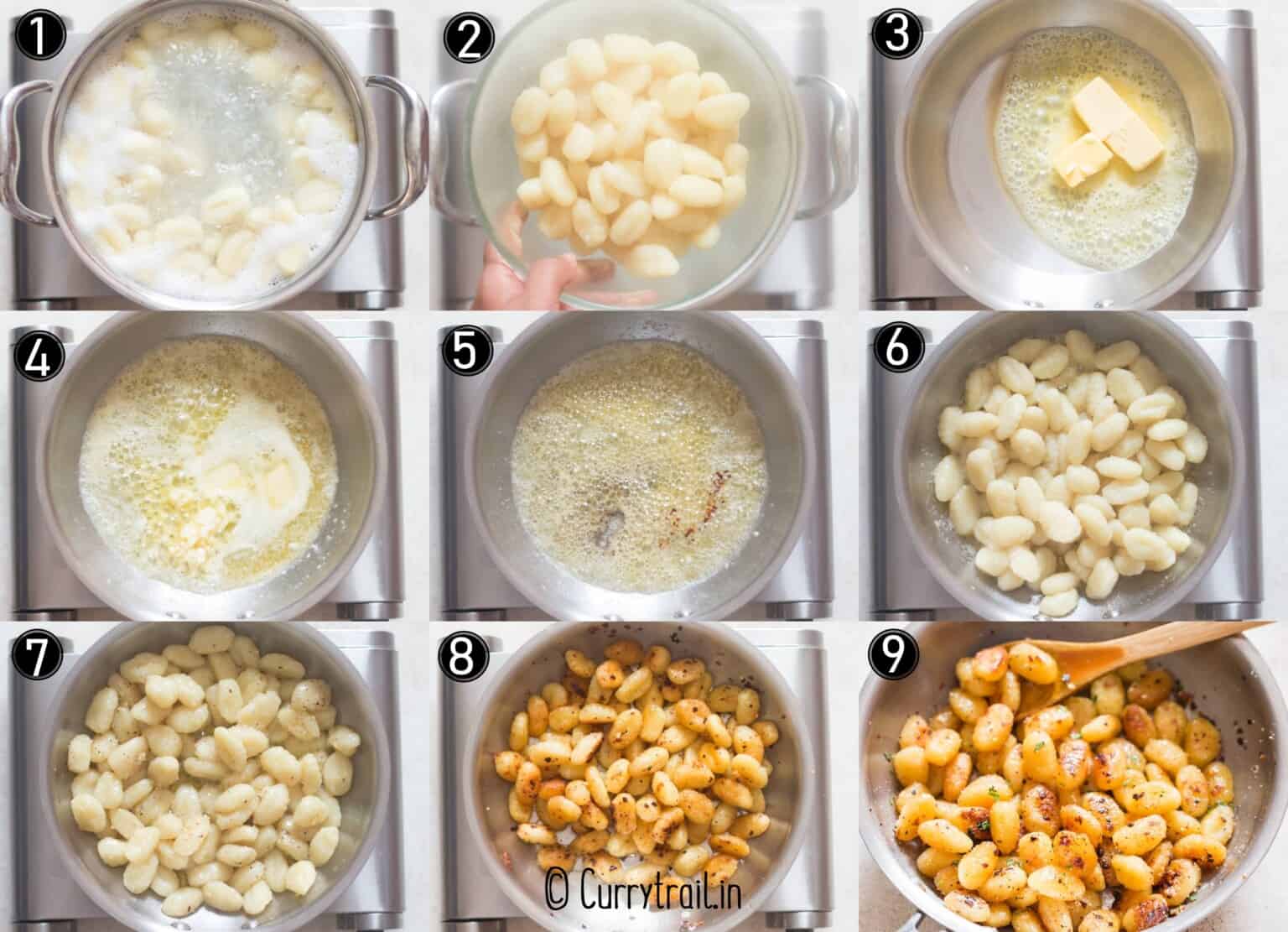 Pan Fried Gnocchi With Garlic And Parmesan Curry Trail