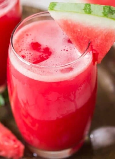 fresh watermelon juice in 2 cups