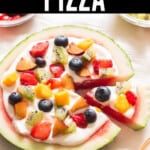 watermelon dessert pizza with text