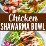 chicken shawarma bowl with text