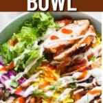 chicken shawarma bowl with text