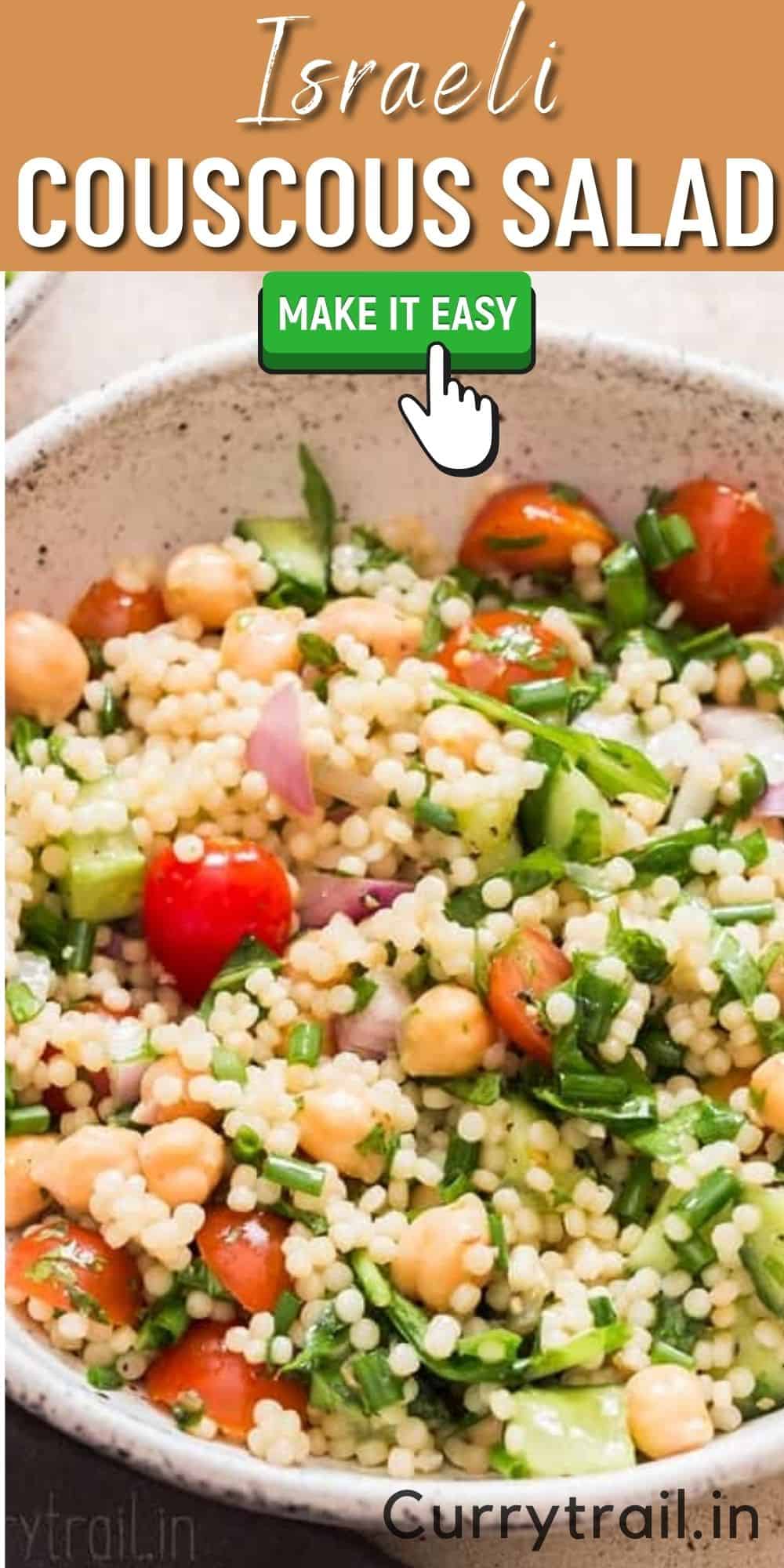 Israeli Couscous Salad - CurryTrail