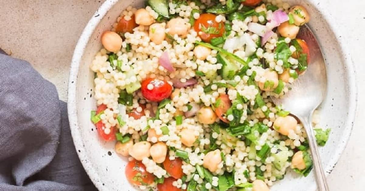 Israeli Couscous Salad Recipe {With Simple Lemon Dressing} CurryTrail
