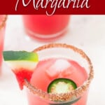 watermelon margarita with jalapenos.