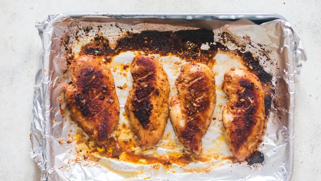 chicken Shawarma on baking tray