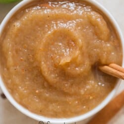 easy and fast homemade applesauce in bowl