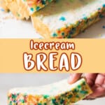 ice cream bread with text