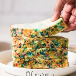 stacks of bread made of ice cream and self rising flour