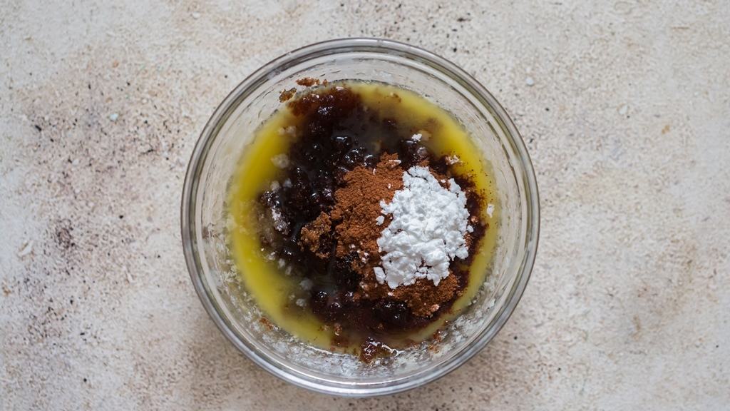 making cinnamon butter filling for microwave cinnamon rolls.