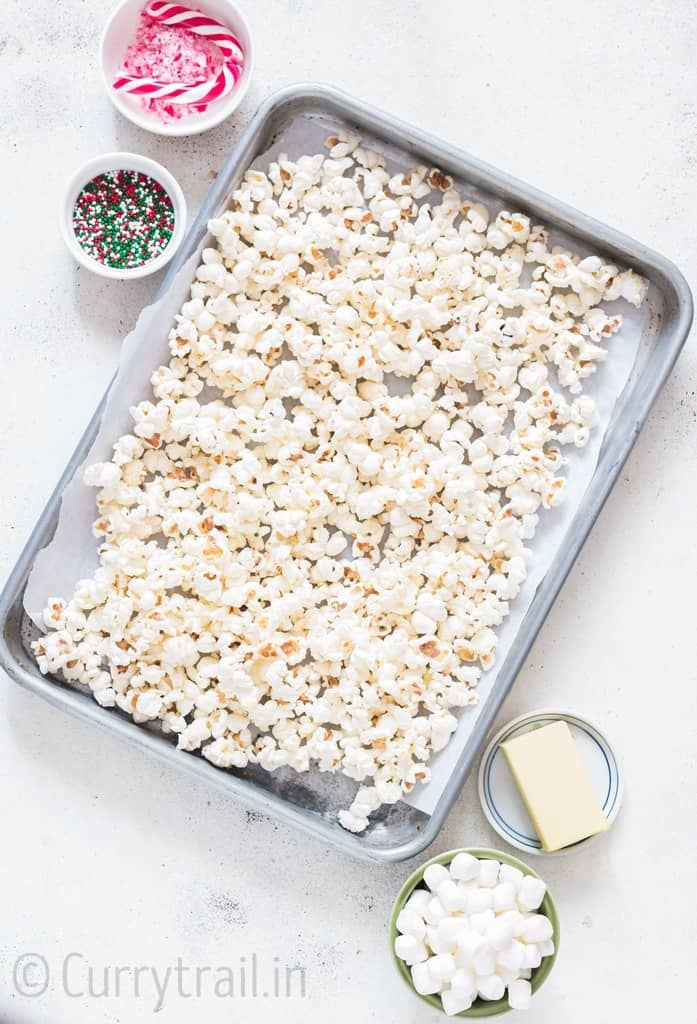 Christmas popcorn ingredients