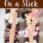 holiday gift hot chocolate sticks with text