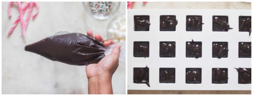 step by step picture collage on hot cocoa stick