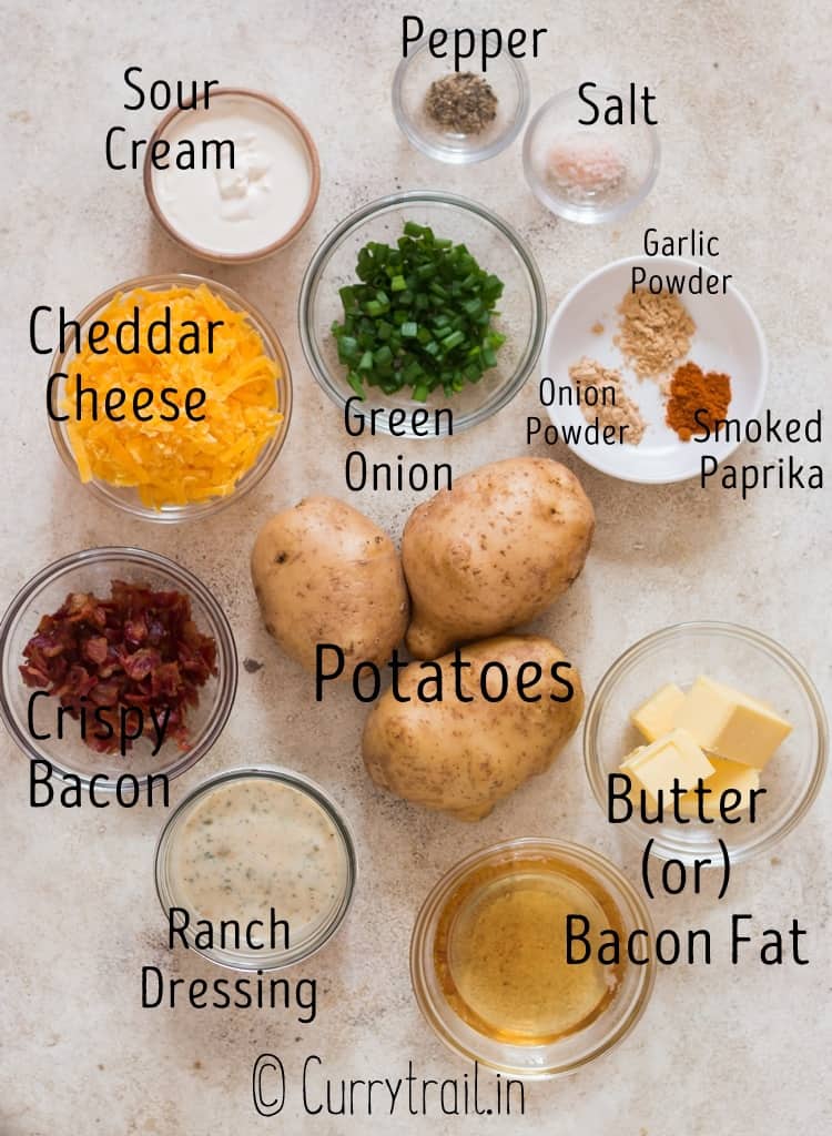 ingredients for crack potatoes recipe