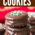 stack of Ritz cookies with text