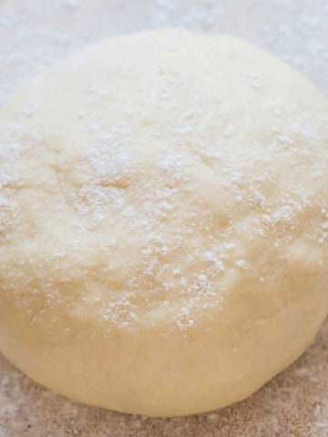 close view of pizza dough