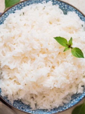 perfectly cooked jasmine rice in bowl