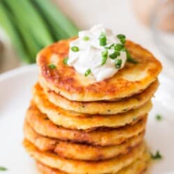 savory pancakes made of mashed potato