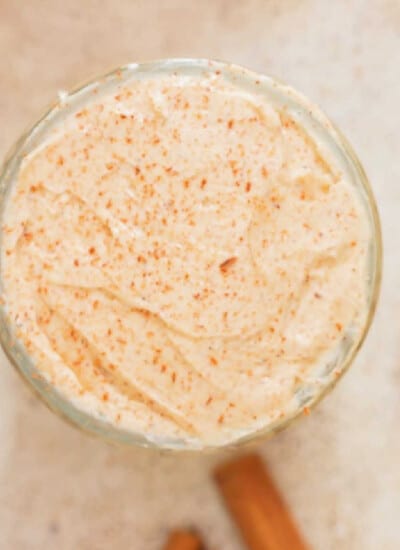 cinnamon butter in a jar