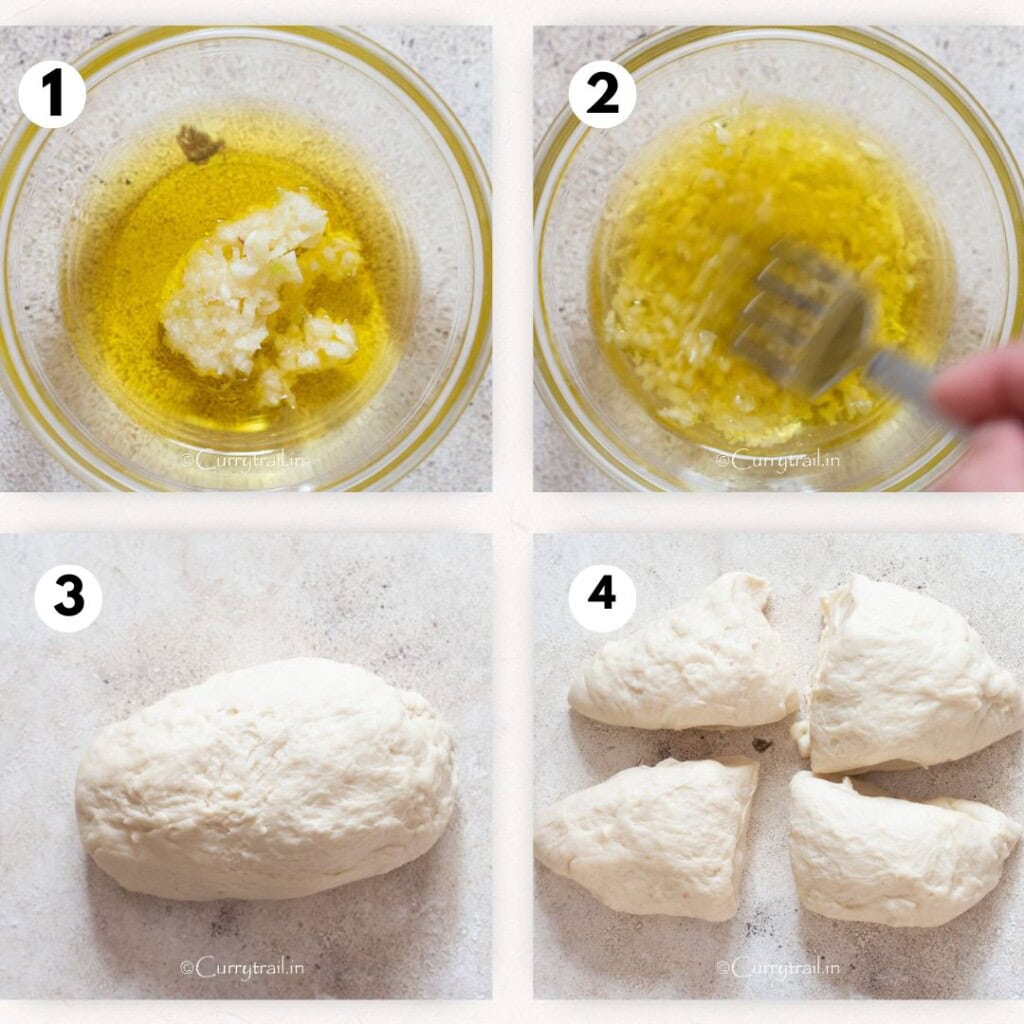 making pizza for breakfast with homemade doung.