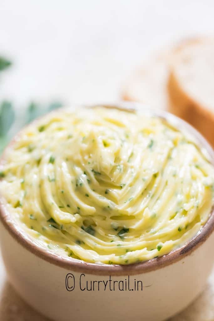 garlic butter in bowl