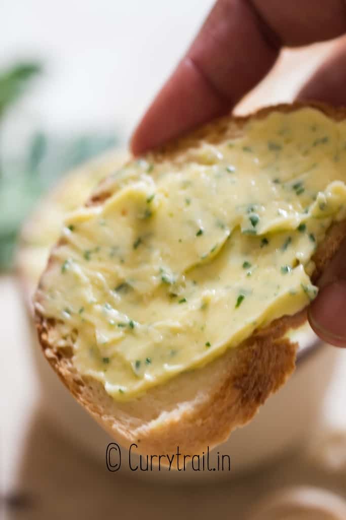 garlic bread with homemade butter