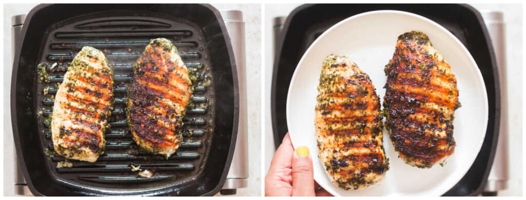 chicken breast grilled on pan