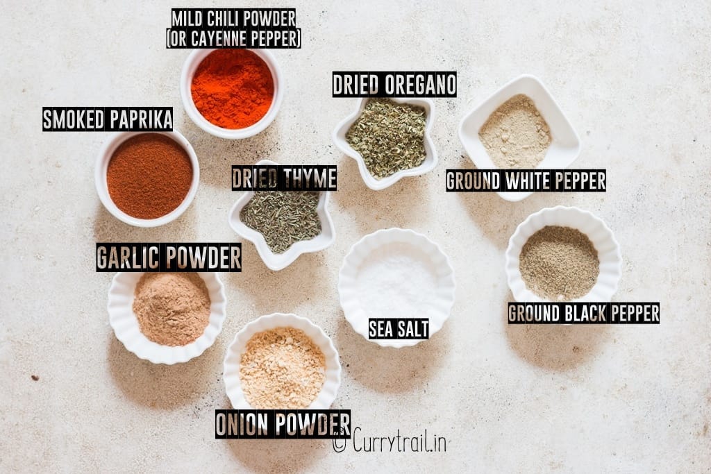 all ingredients for cajun seasoning
