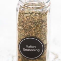 Italian style seasoning in spice jar