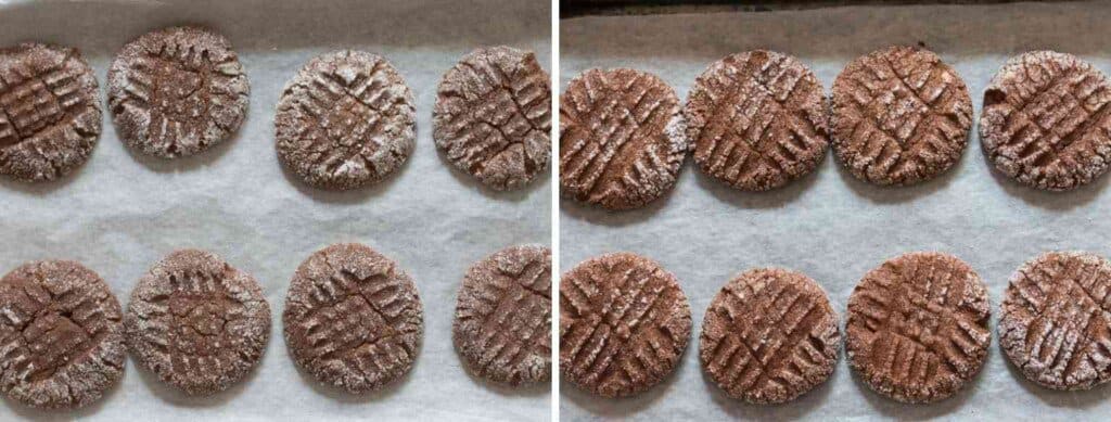 chewy peanut butter chocolate cookies making