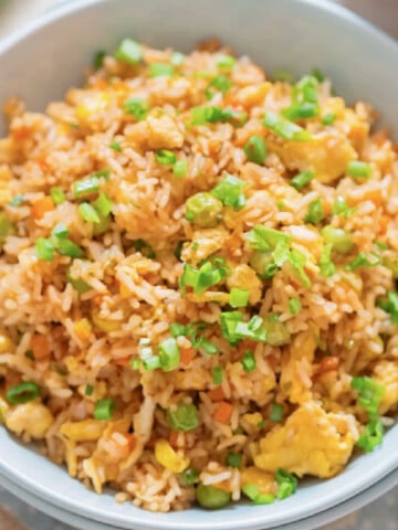 close view of fried rice