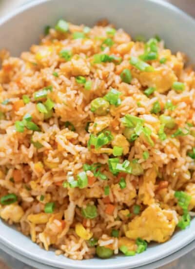 close view of fried rice
